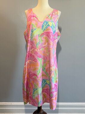 Gretchen Scott Pink Tropical Floral Shift Dress